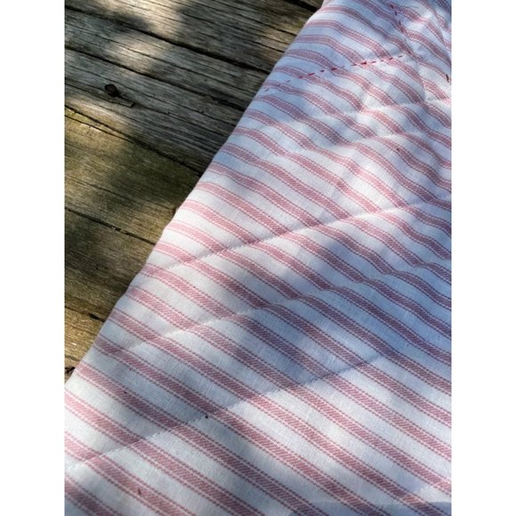 Vintage 1980s Quilted Table Runner Mat Hearts, Rainbow 49x21" - Picture 3 of 11